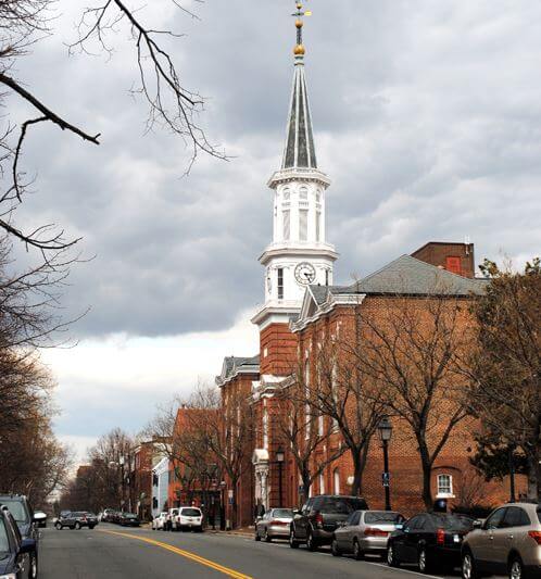 Street view of Alexandria city hall