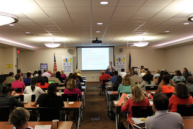 Realtors in a classroom