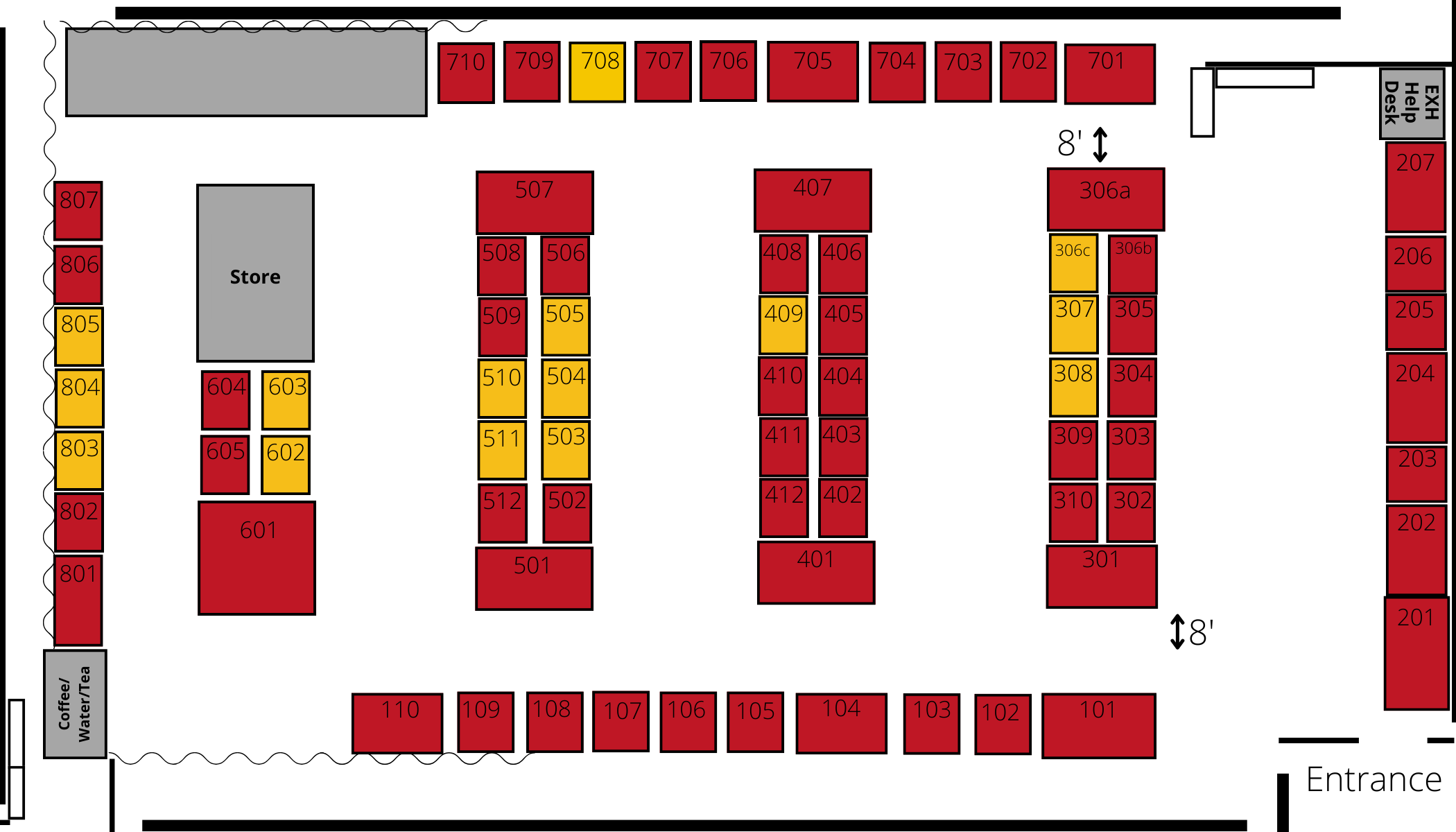 2023 Trade Show Floor with stage