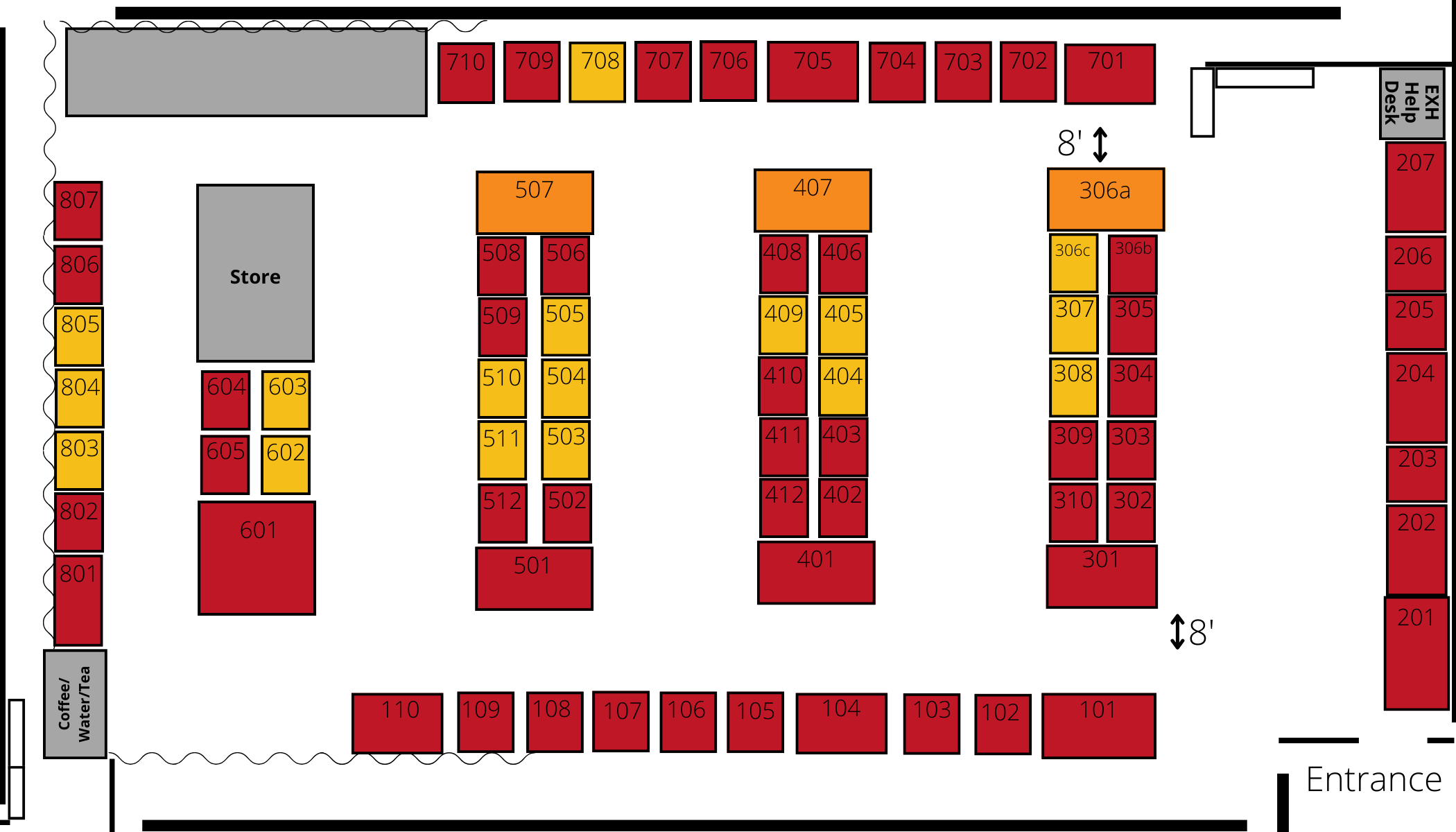 2023 Trade Show Floor with stage