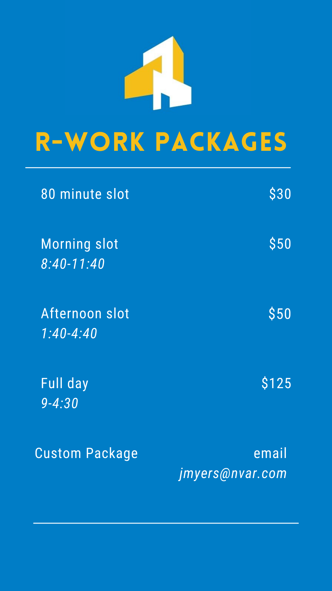 r-work pricing