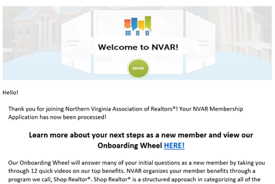 initial welcome email