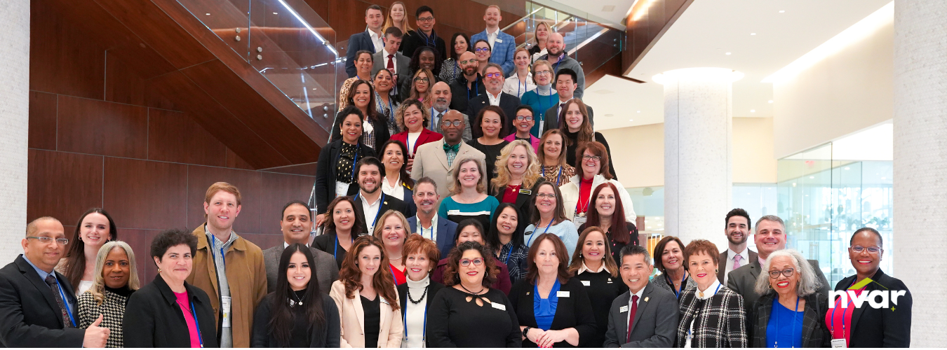 NVAR Members Posing for Picture on Staircase