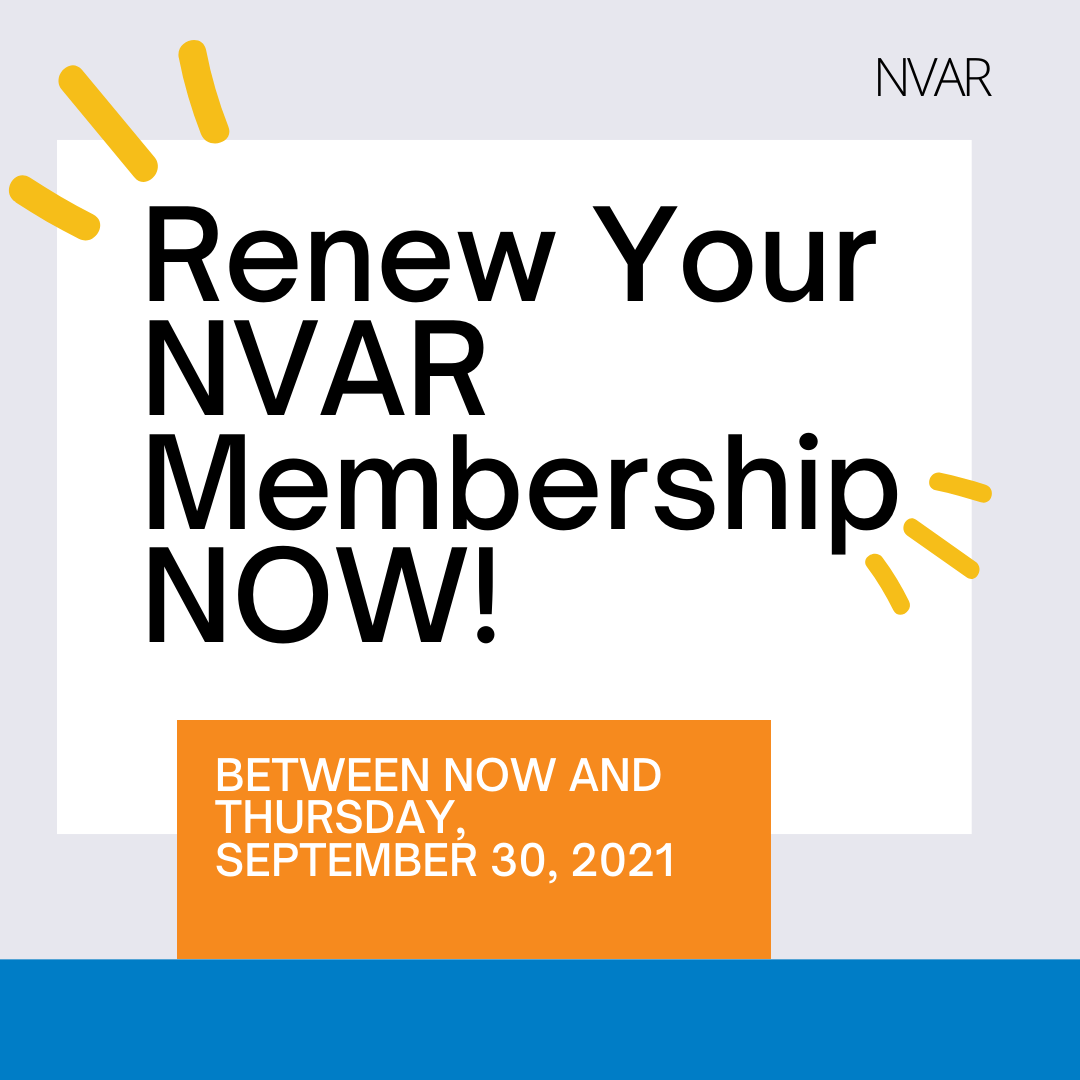 Renew Your NVAR Membership NOW!