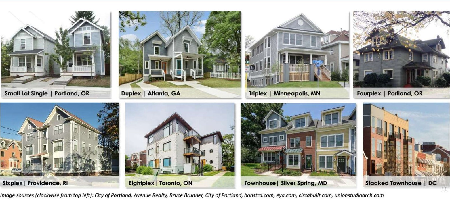 Arlington Considered Missing Middle Housing Types