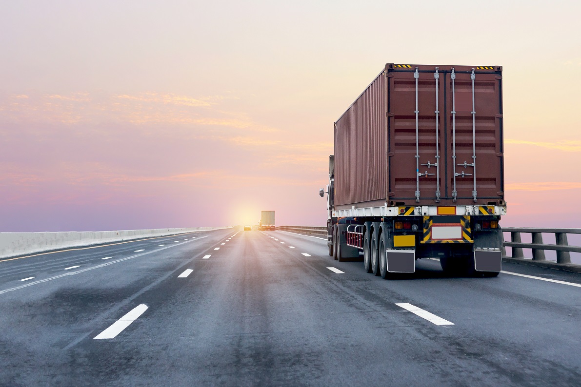 business management_truck on highway