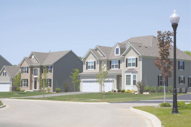 Different homes layed out in a neighborhood