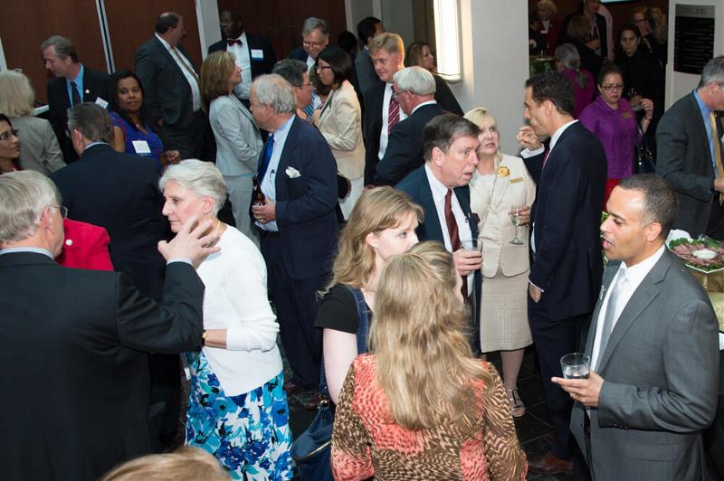 Members  and officials network during an event organized by NVAR