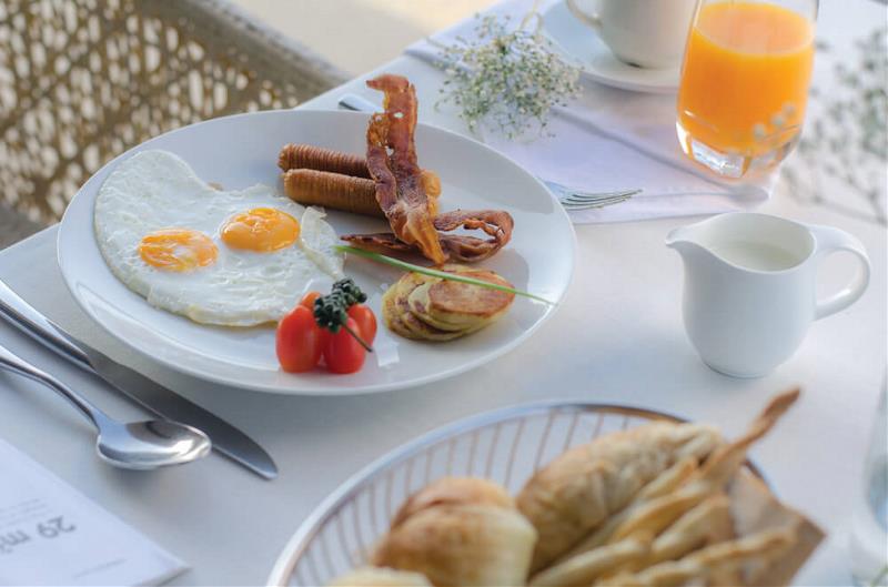 A breakfast table set