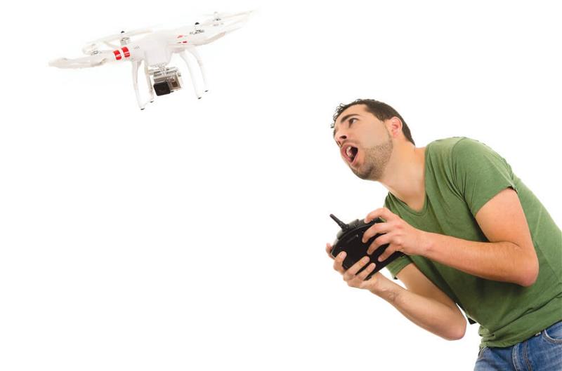 A man flying a drone