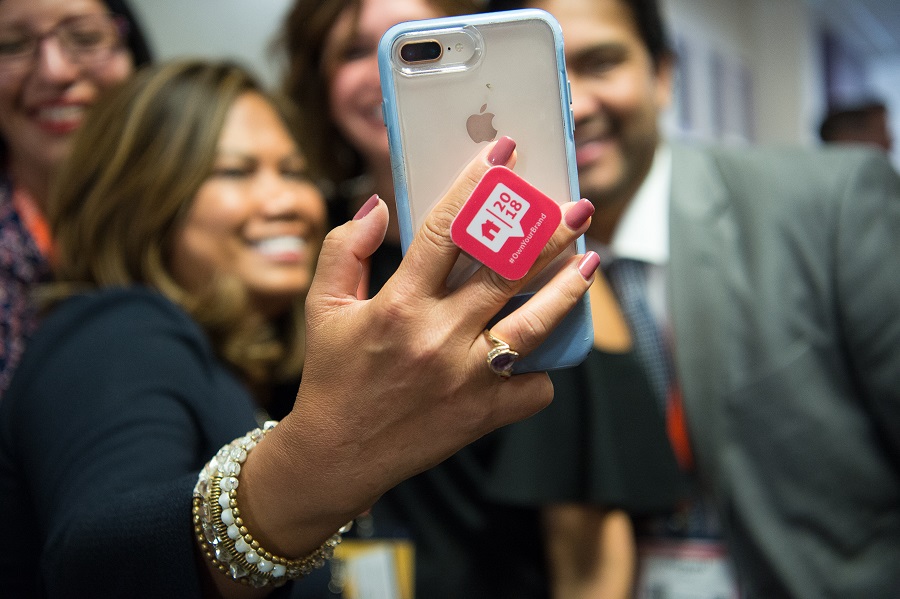 Members taking a selfie