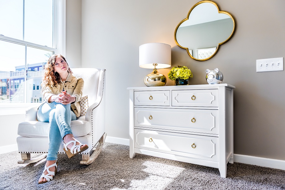 Staged bedroom