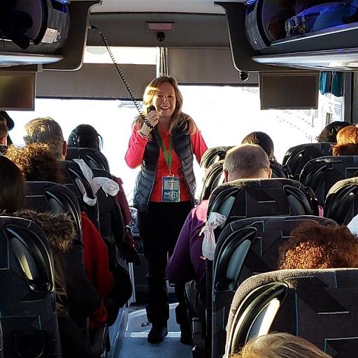 christine on bus trip