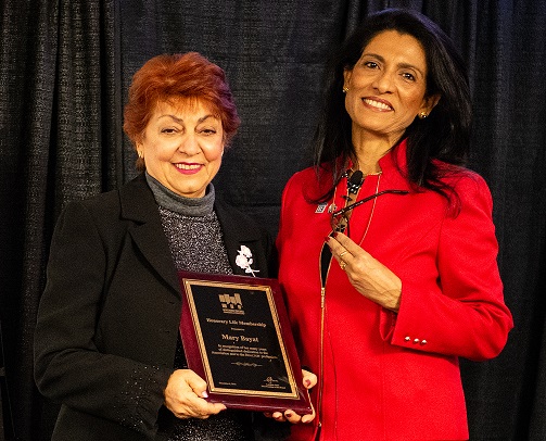 Honorary Life Member Mary Bayat at 2018 Installation