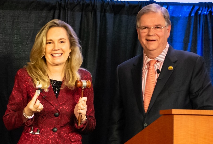 Christine Richardson and Brad Boland at 2018 Installation