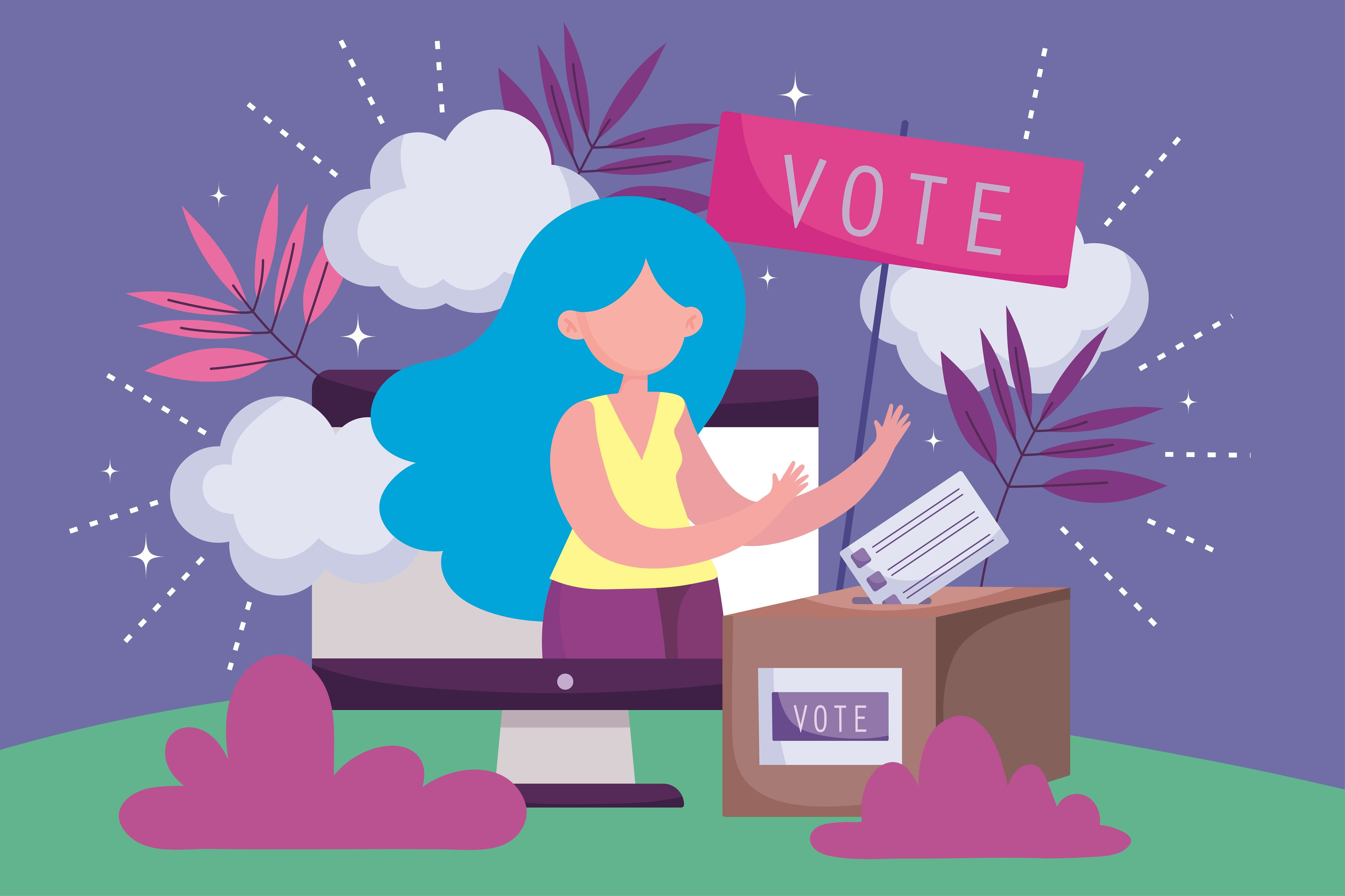 Vote-Woman-Computer