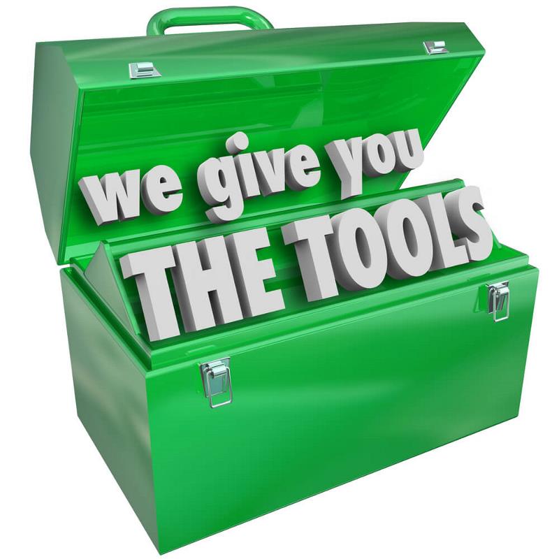 A green tools box