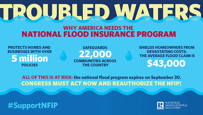 Troubled Water- nation flood insurance poster