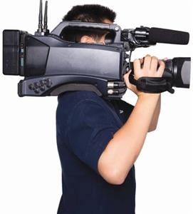A cameraman making a video