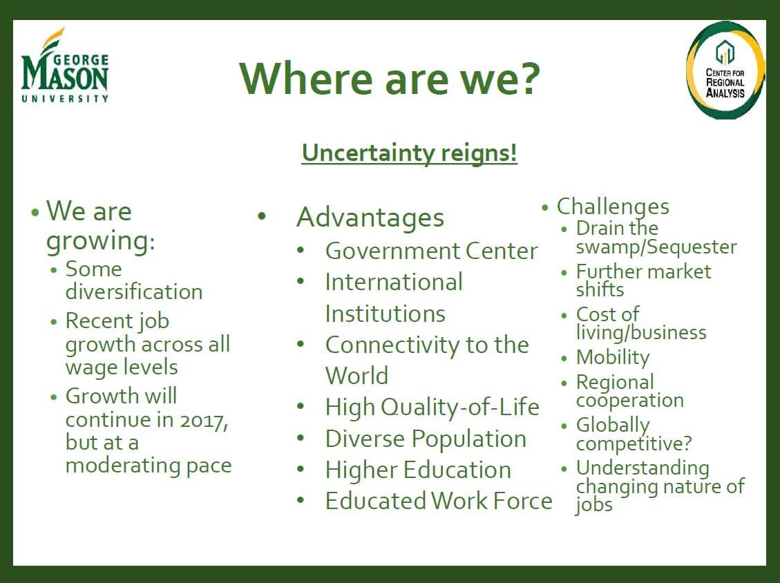 summary sharing assessment of the region’s economic landscape