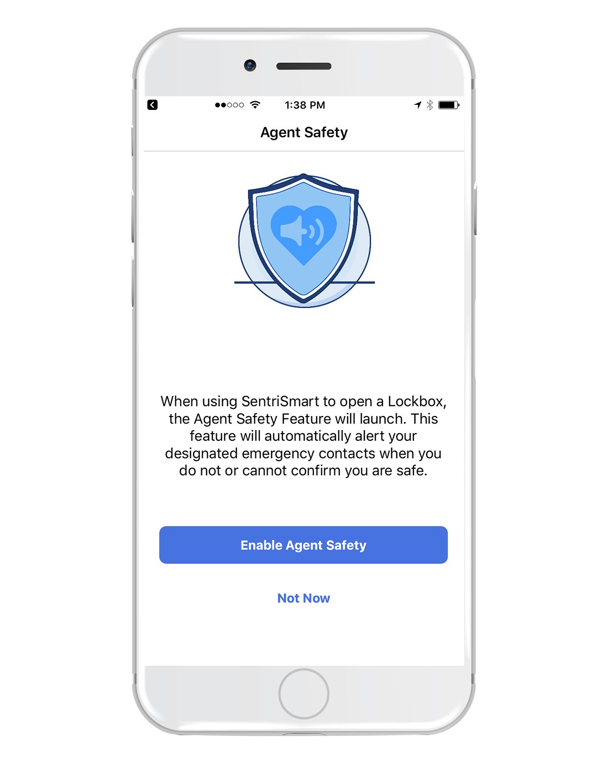 SentriLock agent safety feature