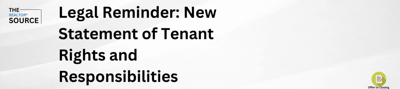 Legal Reminder: New Statement of Tenant Rights and Responsibilites - Image