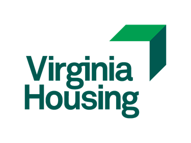 The image features the Virginia Housing logo with a green geometric shape and text on a black background.