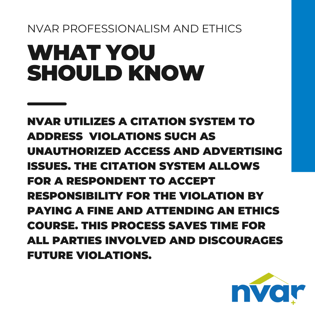 What You Should Know: The NVAR Citation System - Image