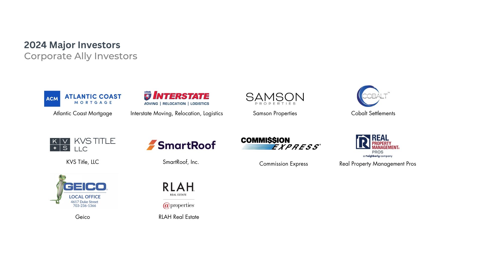 Meet the Major Investors - Image