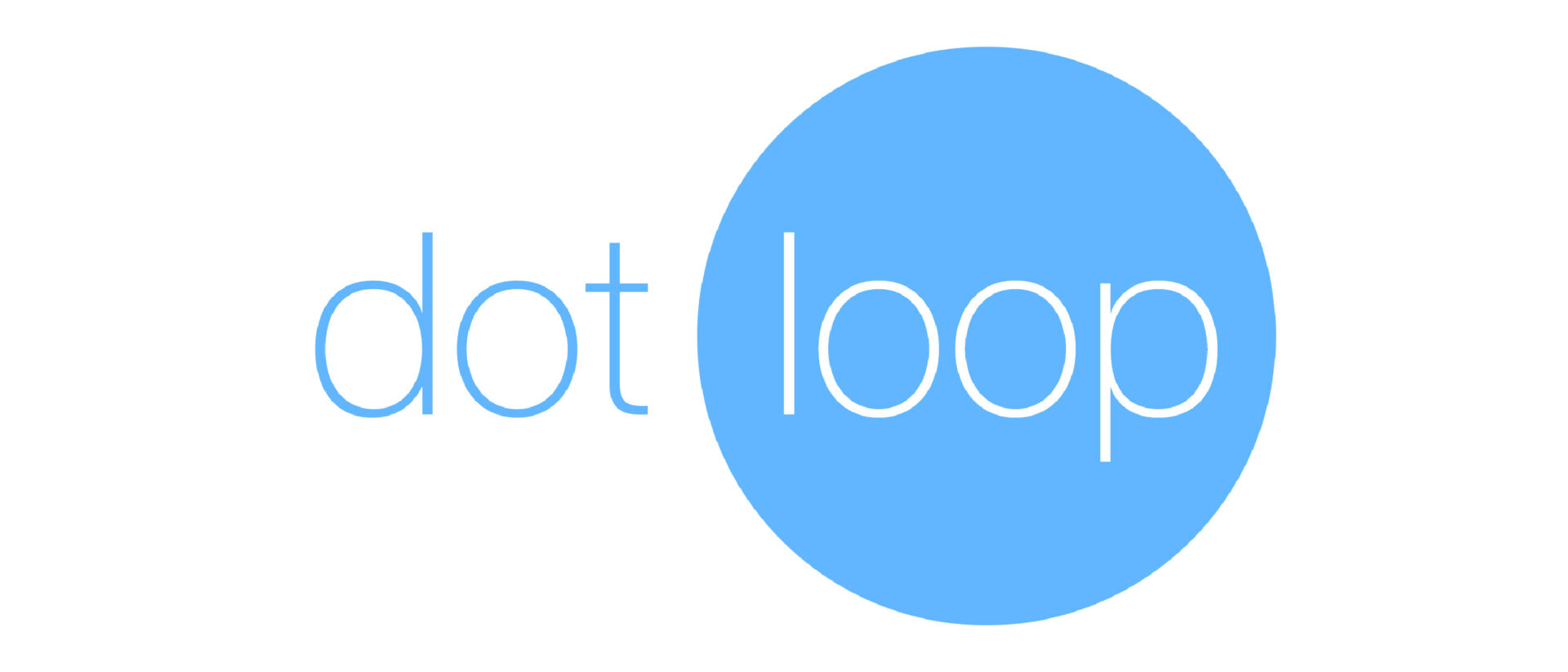 The image displays the Dotloop logo, featuring the text "dot loop" with "loop" inside a blue circle, presented on a white background.