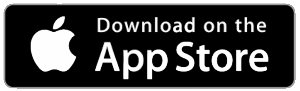 Black and white logo featuring Apple icon and "Download on the App Store" text, promoting app availability for Apple devices. Simple, bold design.