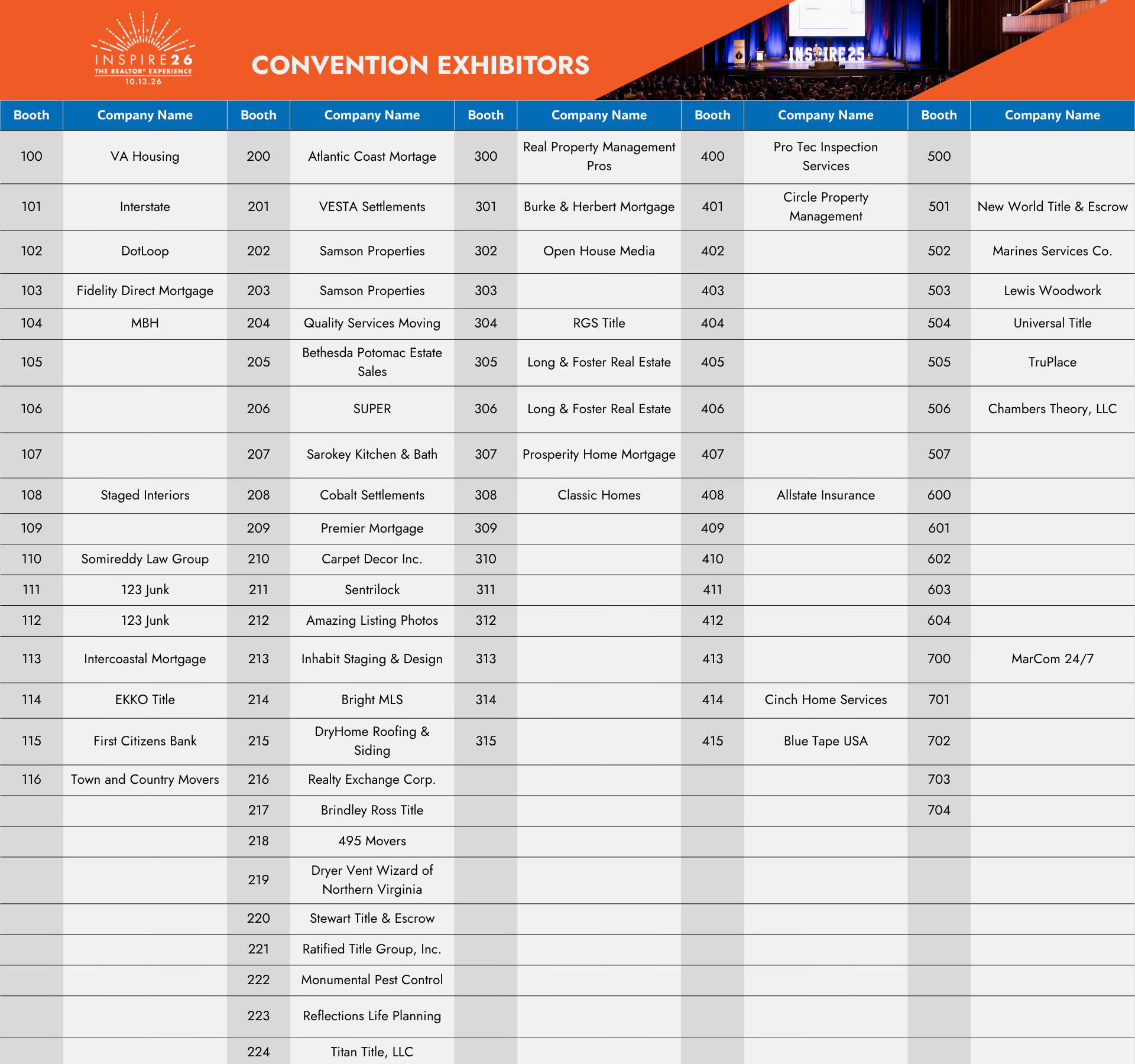 Convention 2026 Exhibitors and Sponsors - Image