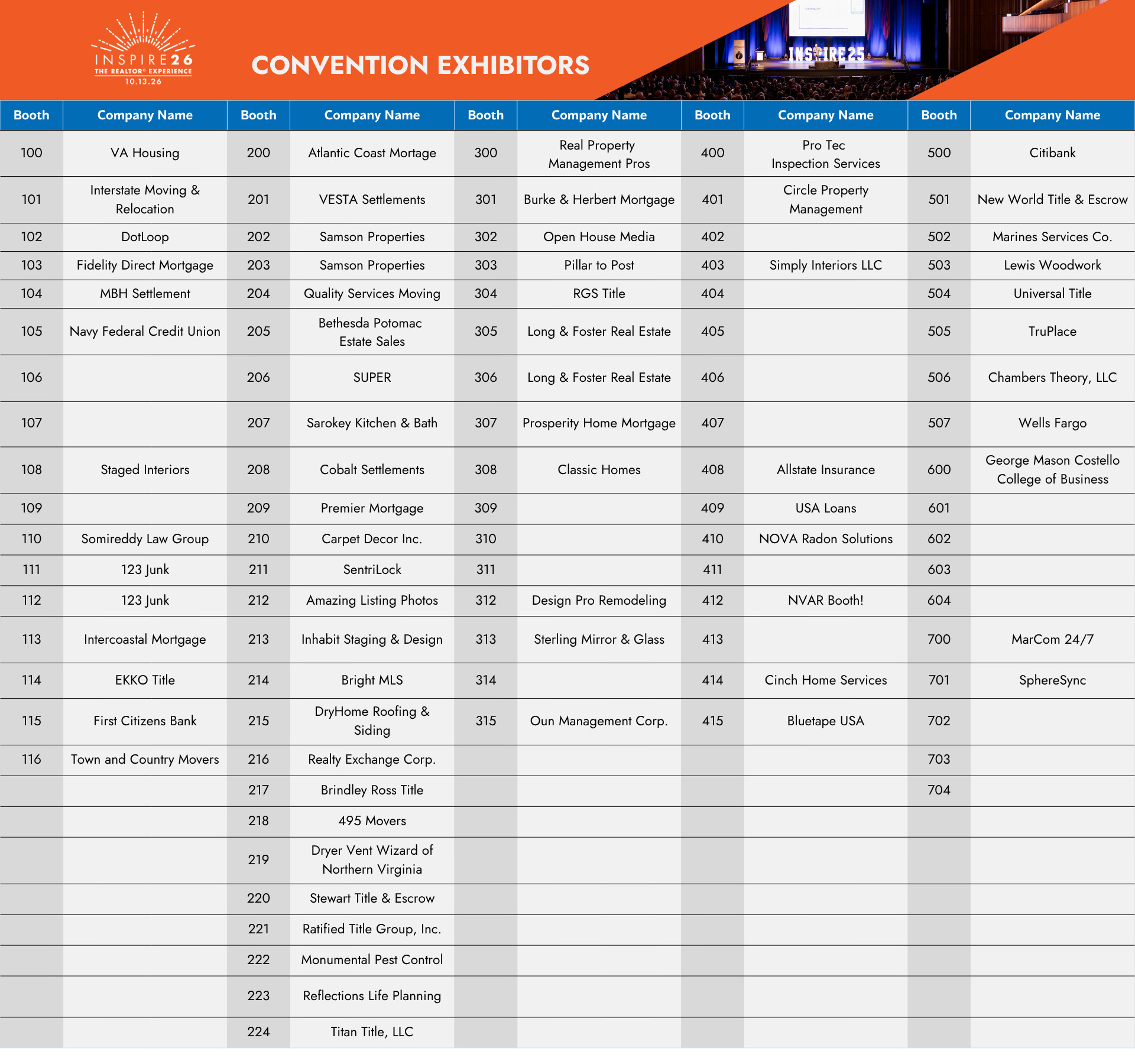 Convention 2026 Exhibitors and Sponsors - Image
