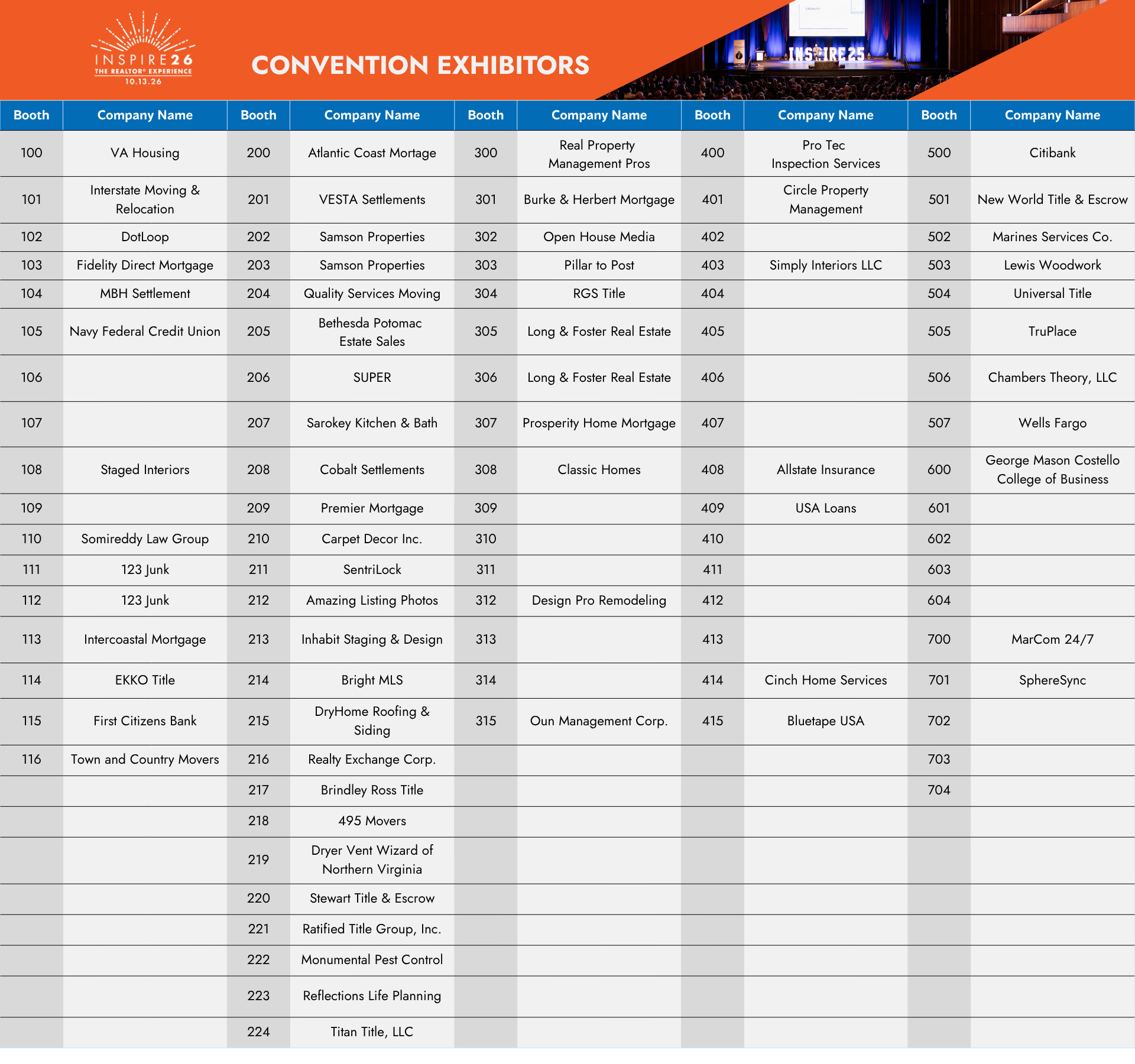 Convention 2026 Exhibitors and Sponsors - Image