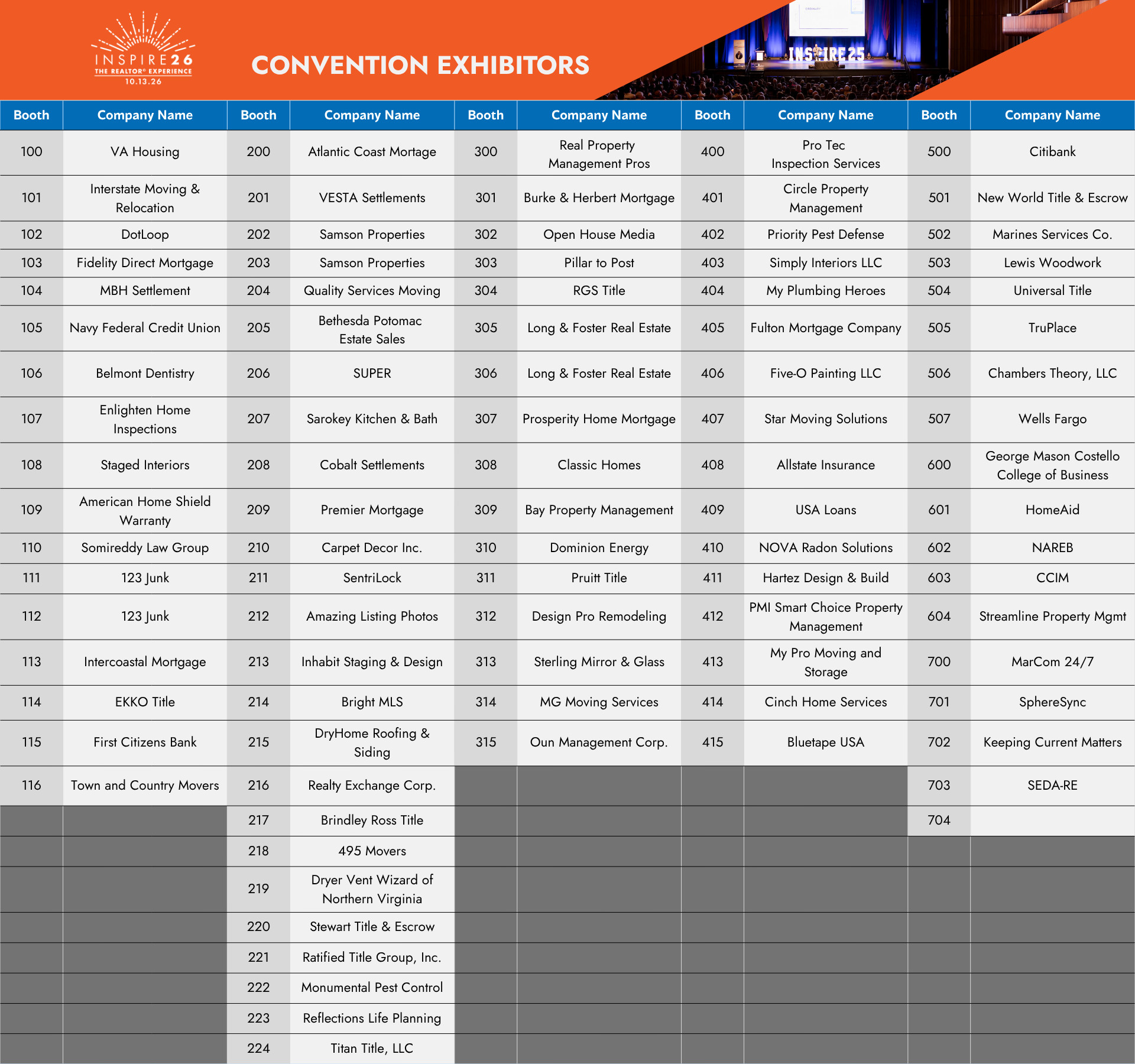 Convention 2026 Exhibitors and Sponsors - Image